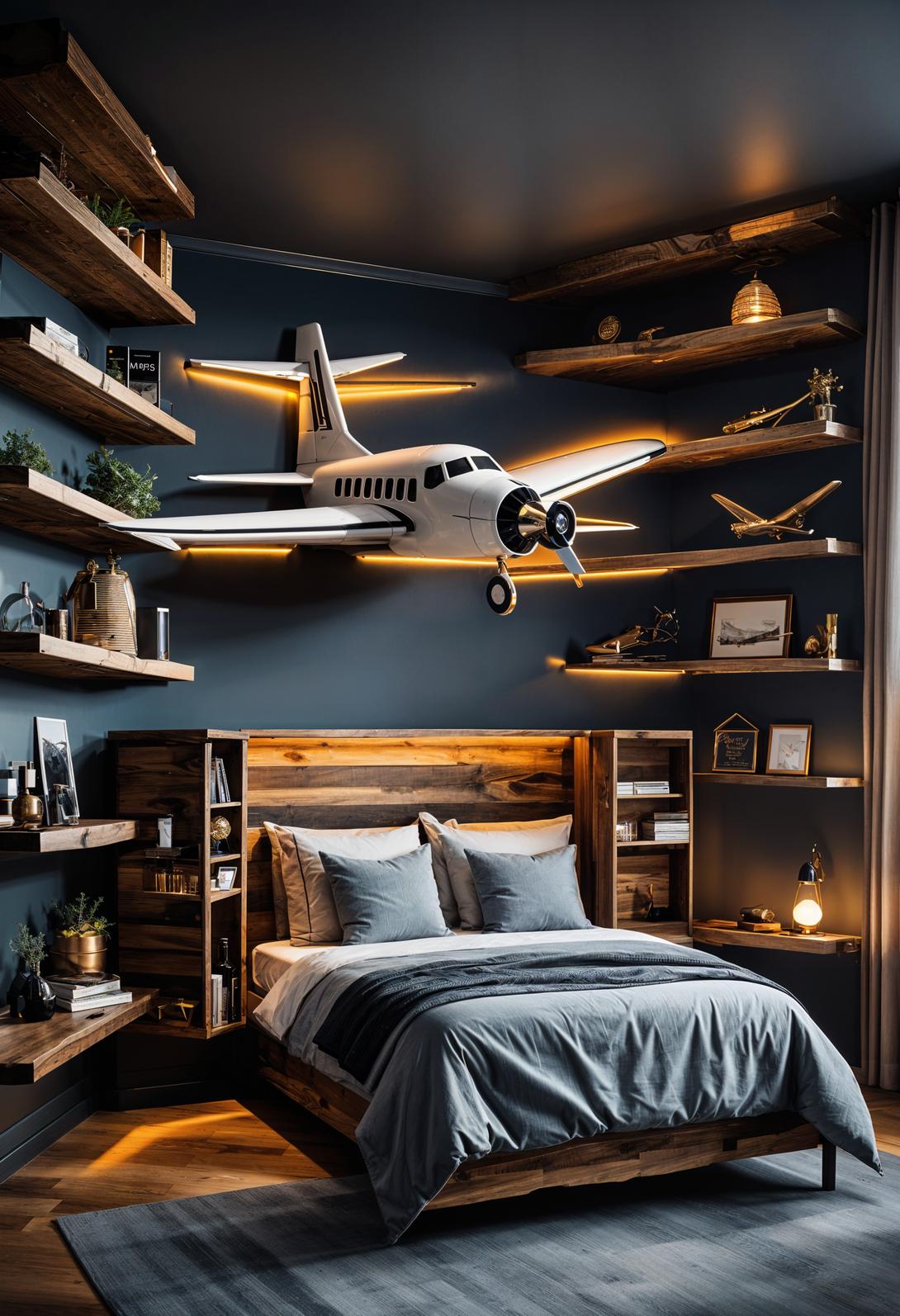 23. Airplane Wing Shelving Ideas-1