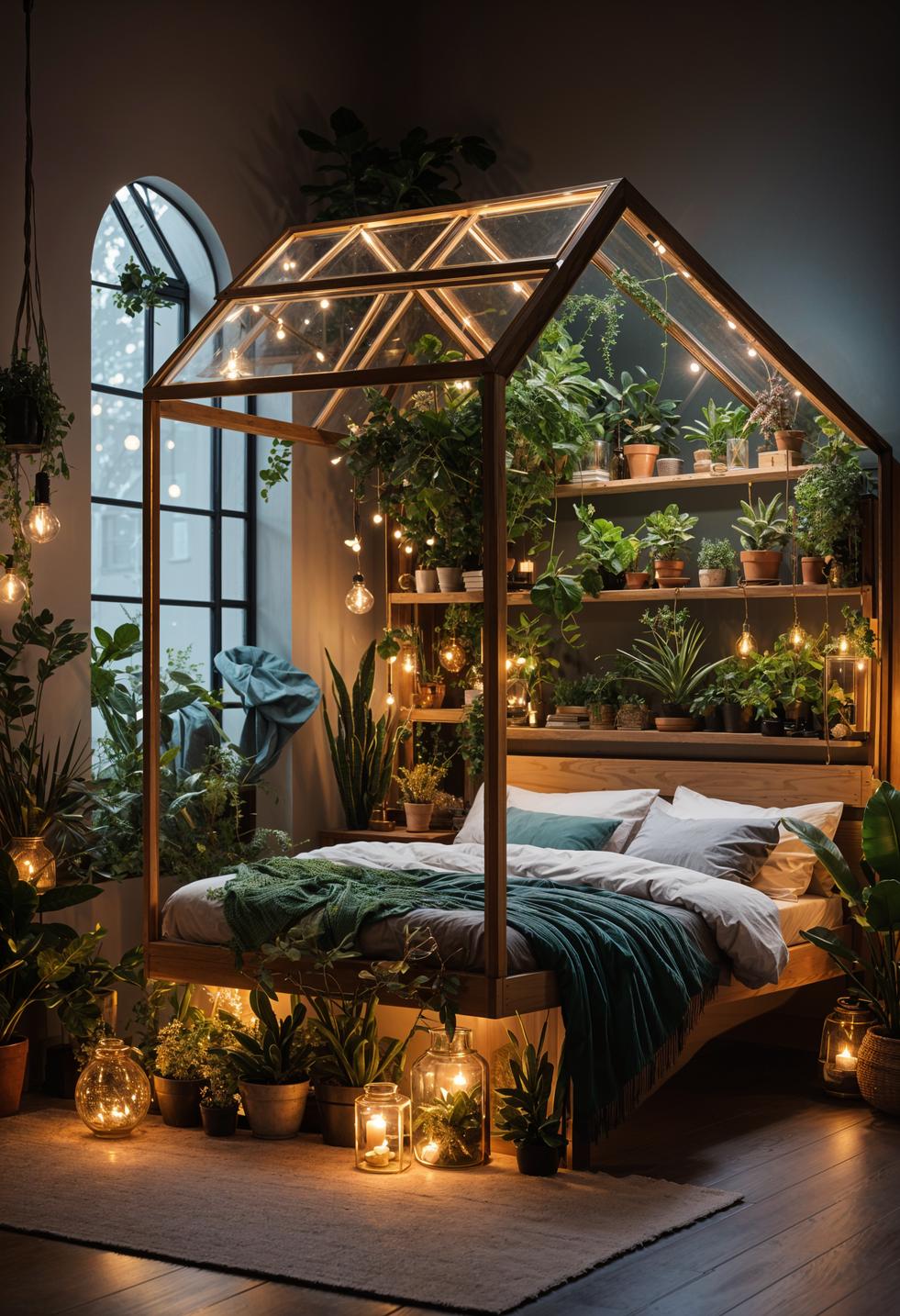 28. Boho Bedroom Terrariums Decor Ideas-1