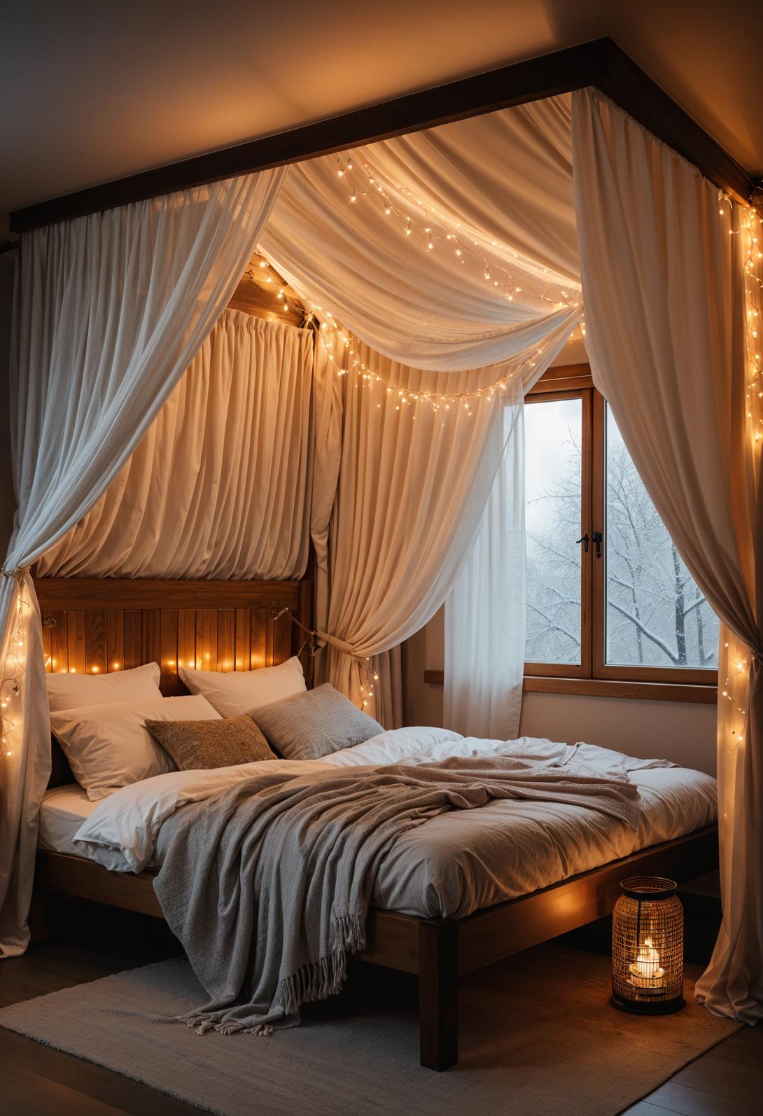14. Cozy Bedroom Curtain Den Setup-0