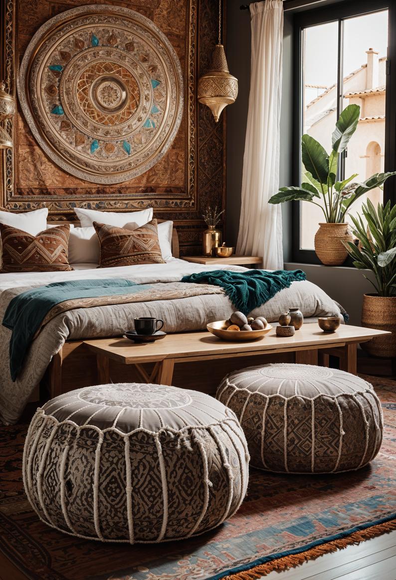 39. Luxe Pouf Seats for Boho Bedrooms-0