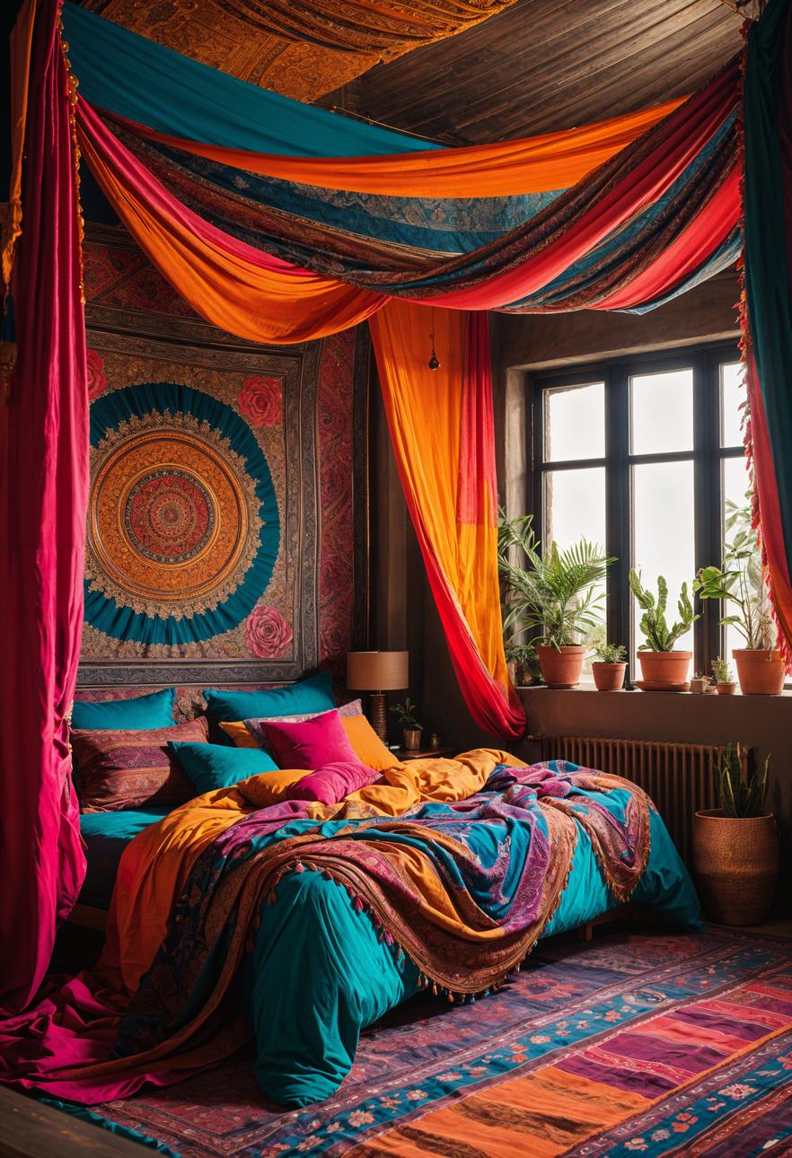 33. Sari Fabric Bed Canopy Ideas-0