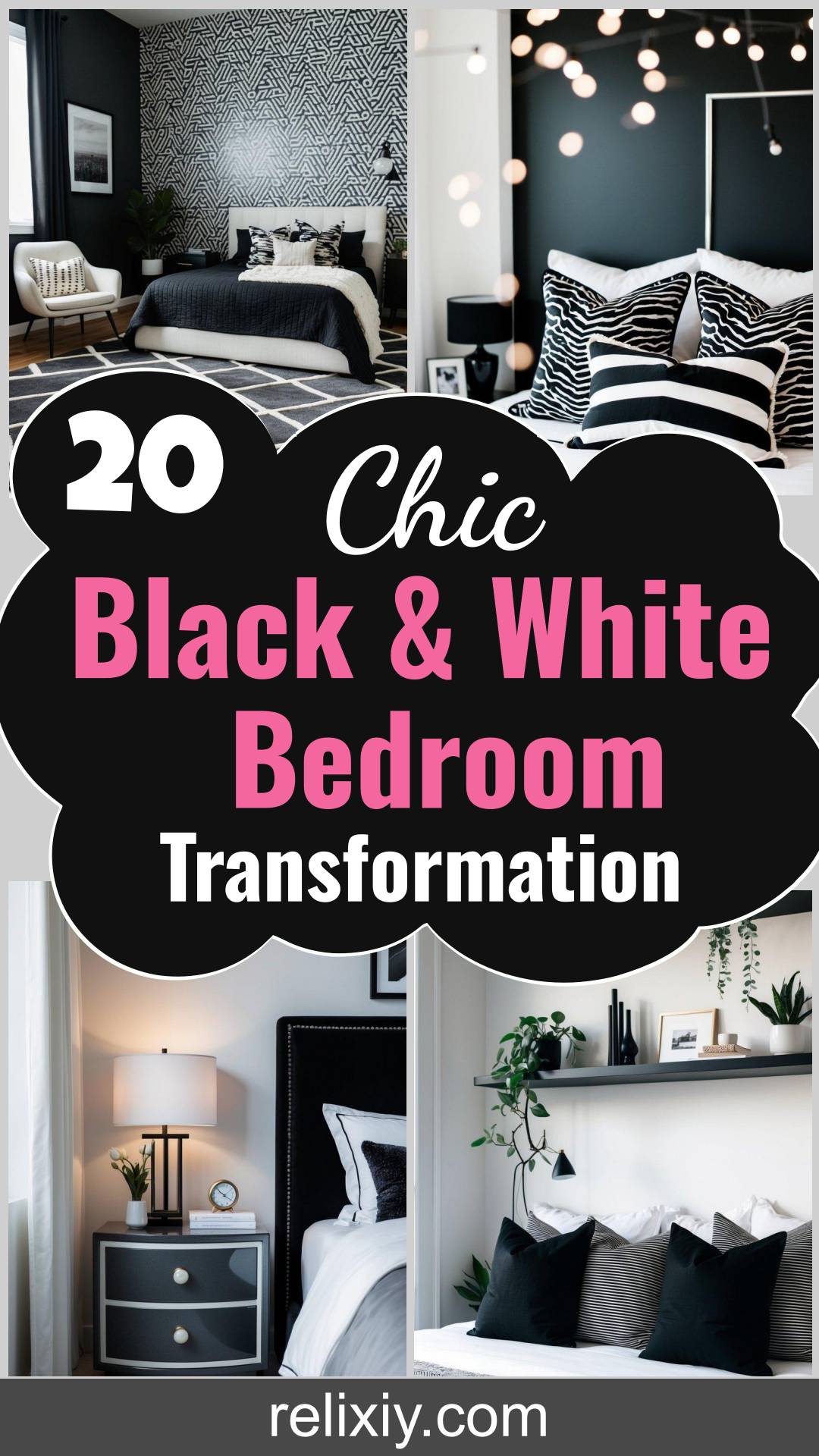 20 Trendy Black and White Bedroom Ideas to Transform Your Space | Relixiy