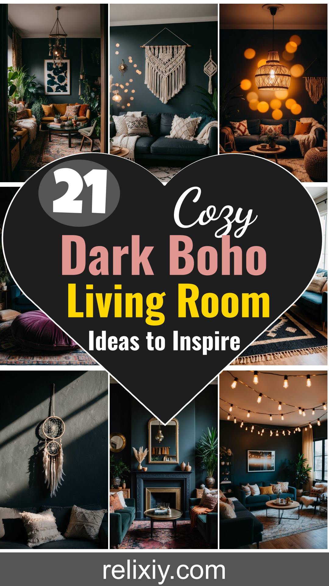 21 Cozy Dark Boho Living Room Ideas to Inspire You | Relixiy Blog