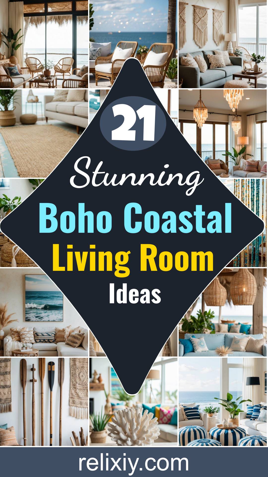 21 Stunning Boho Coastal Living Room Ideas | Relixiy Blog