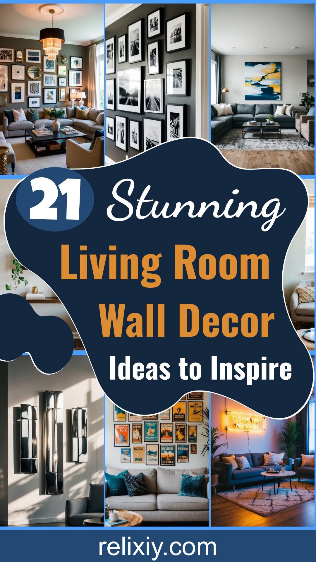 21 Stunning Living Room Wall Decor Ideas to Inspire You | Relixiy