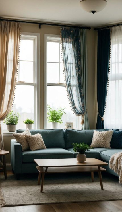21 Stylish Living Room Curtain Ideas Foy Your Makeover | Relixiy
