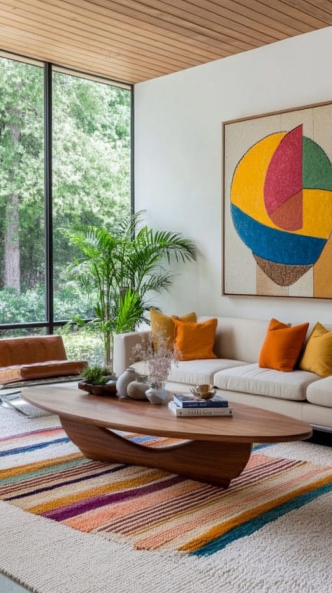 21 Vibrant Colorful Mid-Century Modern Living Rooms: Ideas to Inspire ...