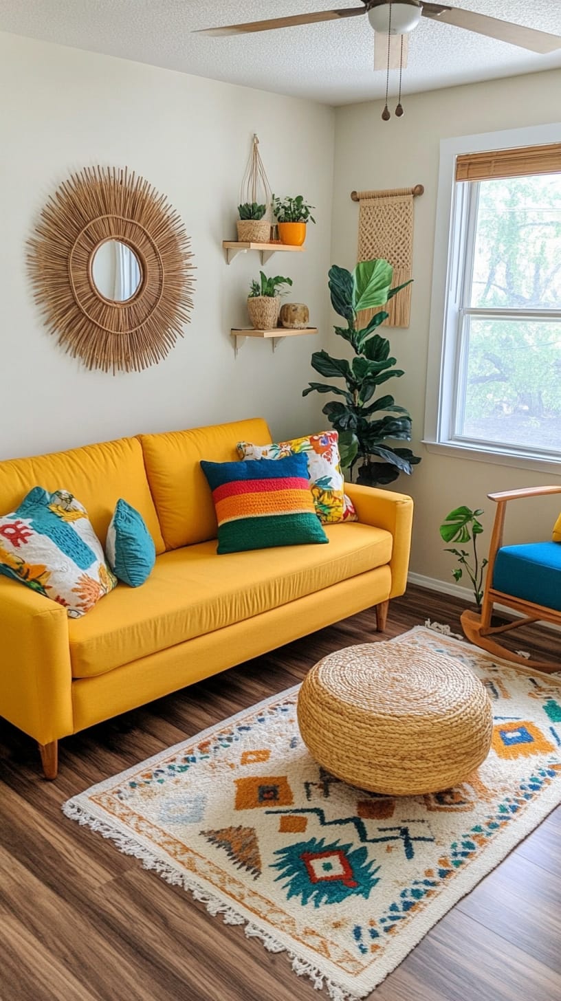 21 Chic Boho Mid-Century Modern Living Room Ideas | Relixiy