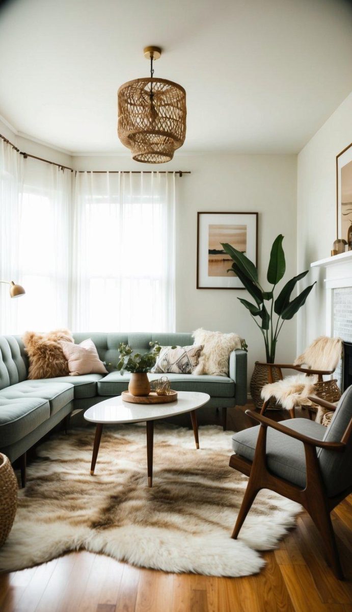 21 Chic Boho Mid-Century Modern Living Room Ideas | Relixiy Blog