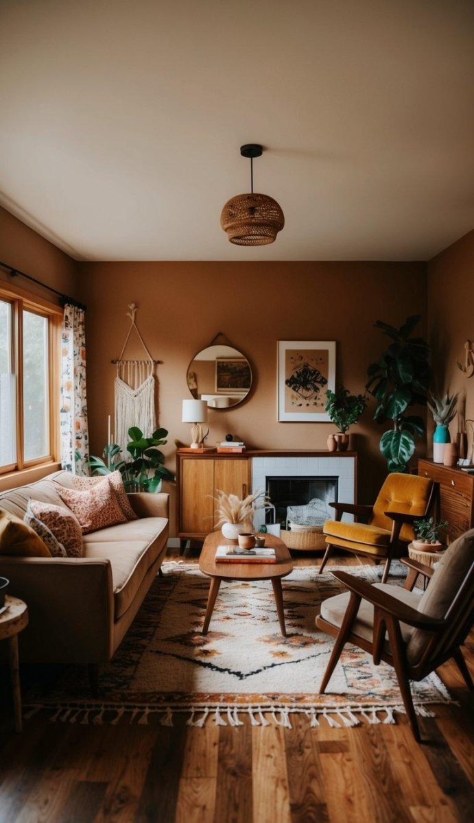 21 Chic Boho Mid-Century Modern Living Room Ideas | Relixiy Blog
